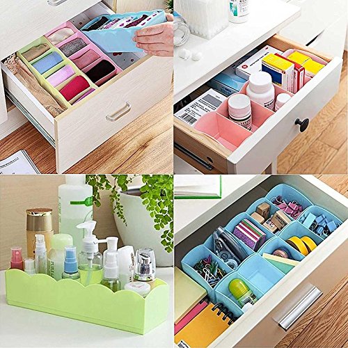 Socks Undergarment Storage Drawer Organiser Set of 4 (Color May Vary)