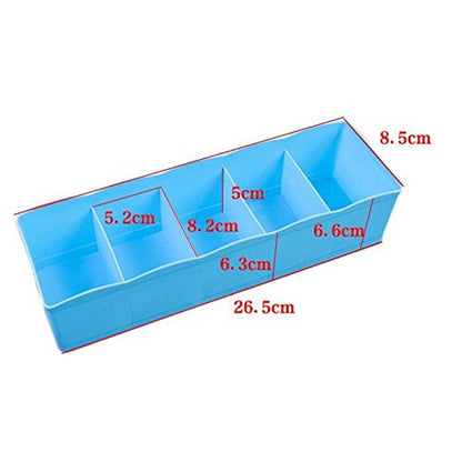 Socks Undergarment Storage Drawer Organiser Set of 4 (Color May Vary)